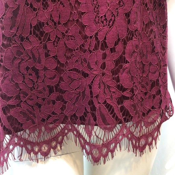 No Boundaries Red Off the Shoulder Lace Top XS - Picture 4 of 8